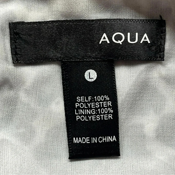 AQUA Animal Print‎ Leopard Skater Mini Dress Flutter Sleeve Women Size Large - Picture 6 of 7